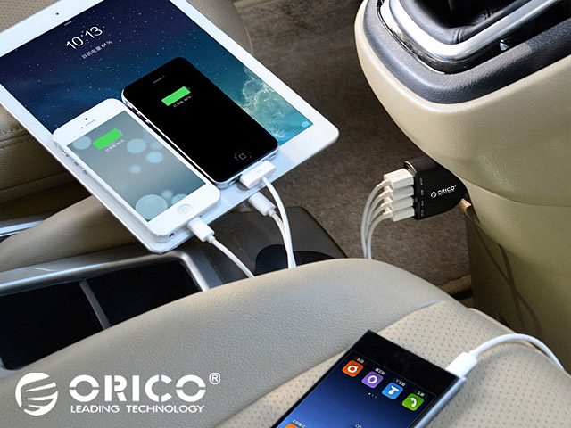 ORICO Quadruple USB Car Charger - 6.8A