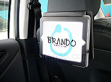 iPad 2 Leather Case with Elastic Velcro Strap Car Mount