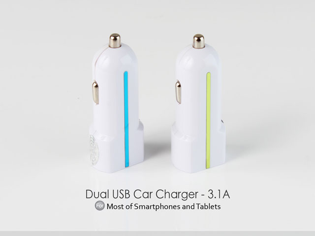 Dual USB Car Charger - 3.1A